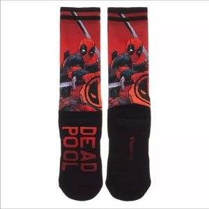 NWT Marvel Deadpool Sublimated crew socks